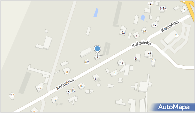 Pleszew, Koźmińska, 6, mapa Pleszew