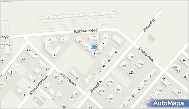 Plewiska, Kozłowskiego Jana, prof., 9, mapa Plewiska