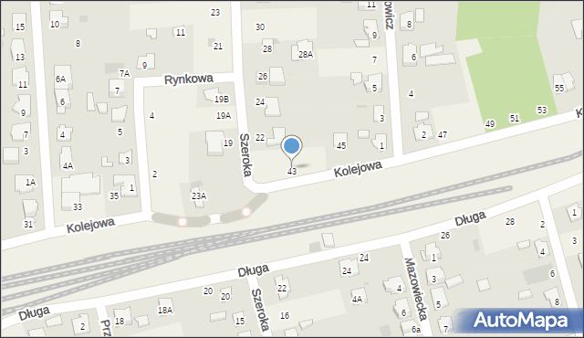 Płochocin, Kolejowa, 43, mapa Płochocin