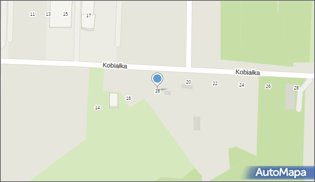 Płock, Kobiałka, 18, mapa Płock