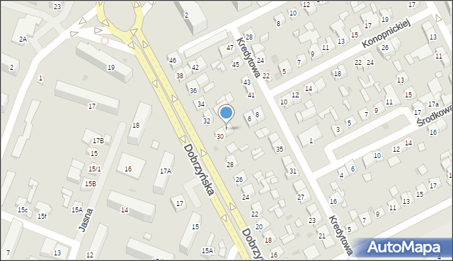 Płock, Konopnickiej Marii, 4, mapa Płock