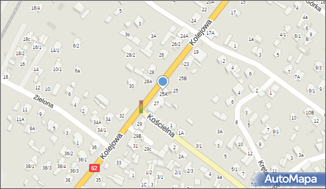 Płock, Kolejowa, 25A, mapa Płock