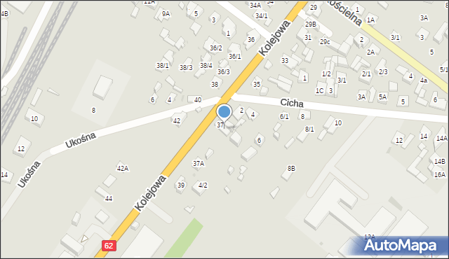 Płock, Kolejowa, 37B, mapa Płock