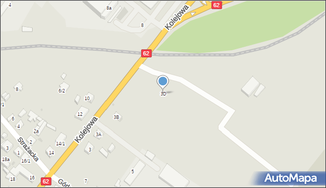 Płock, Kolejowa, 3D, mapa Płock