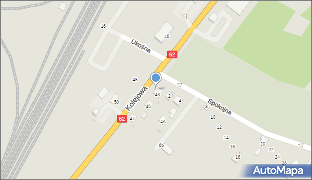 Płock, Kolejowa, 43a, mapa Płock
