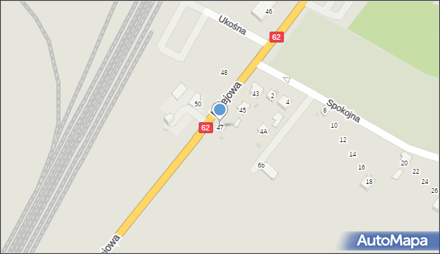 Płock, Kolejowa, 47, mapa Płock