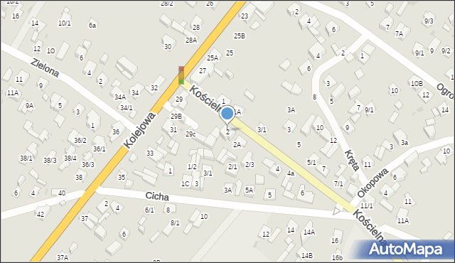 Płock, Kościelna, 2, mapa Płock