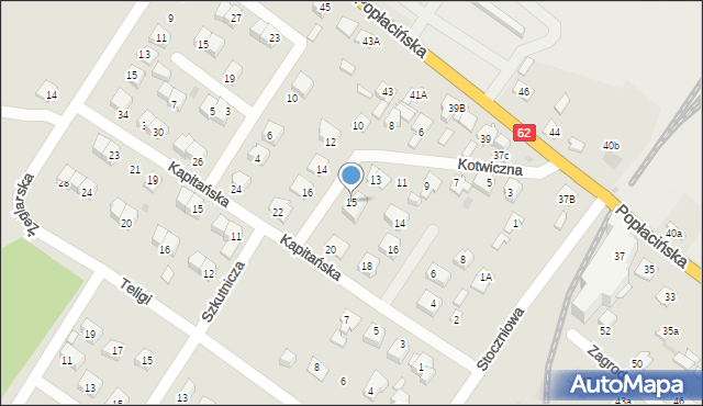 Płock, Kotwiczna, 15, mapa Płock
