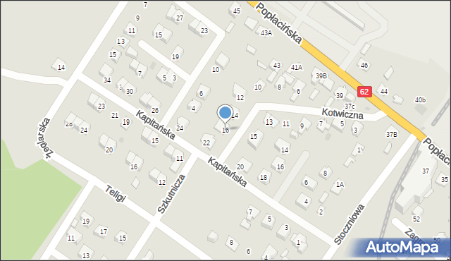 Płock, Kotwiczna, 16, mapa Płock