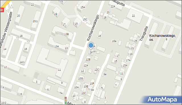 Płock, Kochanowskiego Jana, 14, mapa Płock