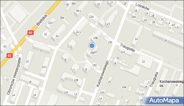 Płock, Kochanowskiego Jana, 15A, mapa Płock
