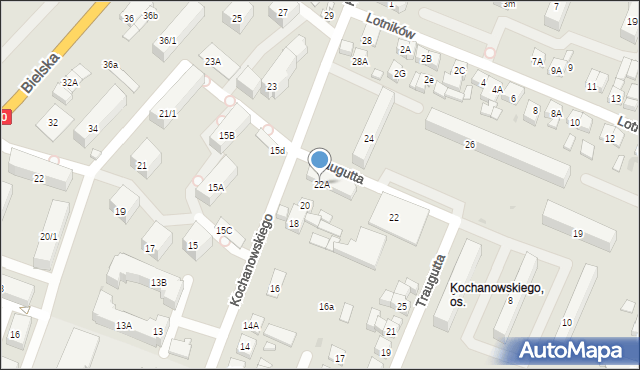 Płock, Kochanowskiego Jana, 22A, mapa Płock