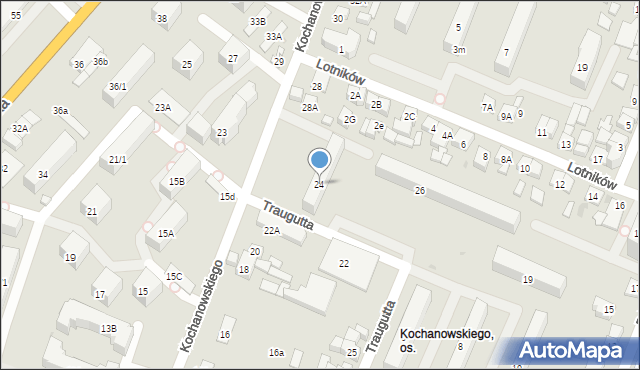 Płock, Kochanowskiego Jana, 24, mapa Płock