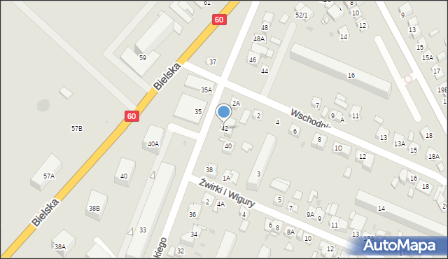 Płock, Kochanowskiego Jana, 42, mapa Płock