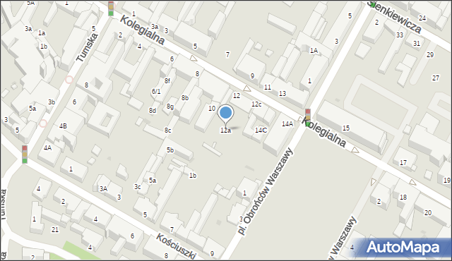 Płock, Kolegialna, 12a, mapa Płock