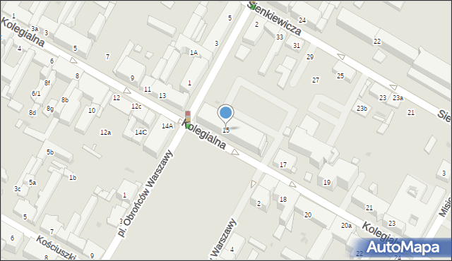 Płock, Kolegialna, 15, mapa Płock