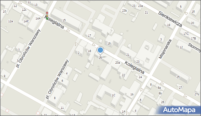 Płock, Kolegialna, 20, mapa Płock
