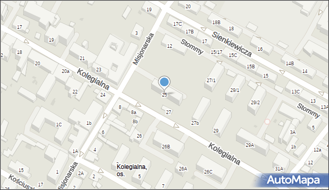 Płock, Kolegialna, 25, mapa Płock
