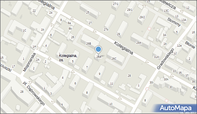 Płock, Kolegialna, 26A, mapa Płock