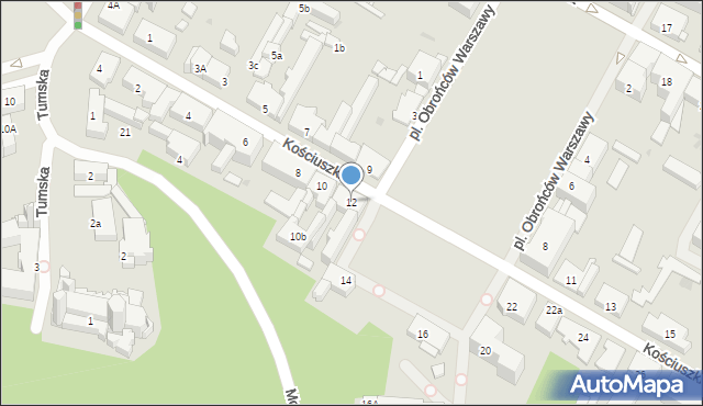 Płock, Kościuszki Tadeusza, gen., 12, mapa Płock