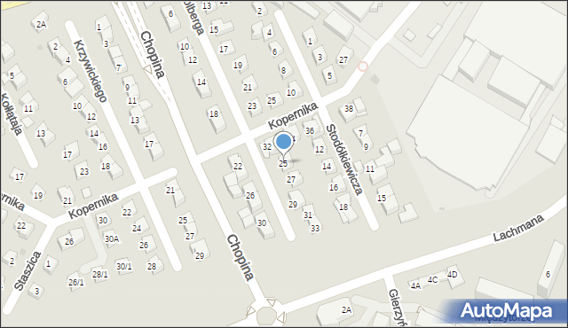 Płock, Kolberga Oskara, 25, mapa Płock