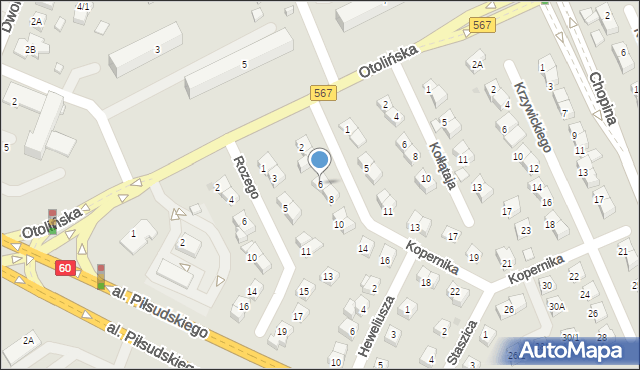 Płock, Kopernika Mikołaja, 6, mapa Płock