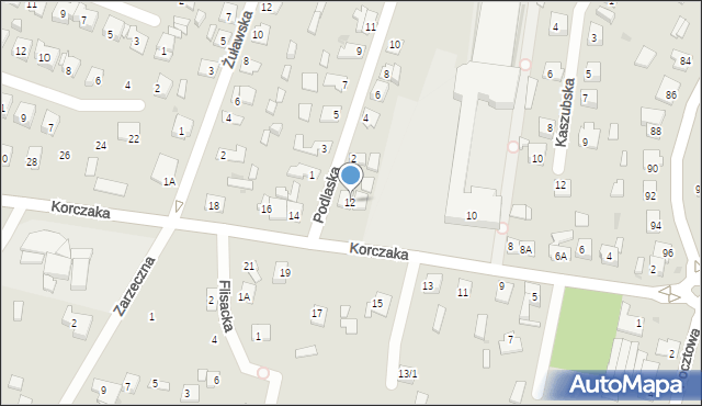 Płock, Korczaka Janusza, 12, mapa Płock