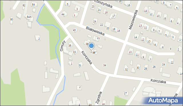 Płock, Korczaka Janusza, 36a, mapa Płock