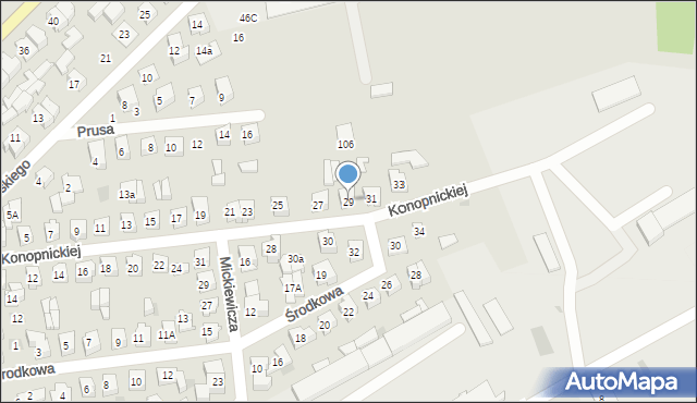 Płońsk, Konopnickiej Marii, 29, mapa Płońsk