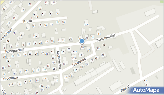 Płońsk, Konopnickiej Marii, 30, mapa Płońsk
