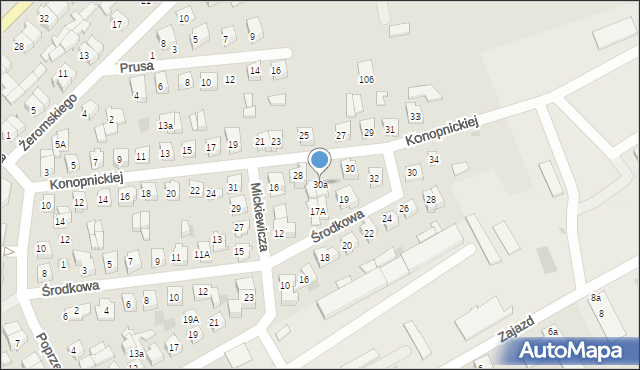 Płońsk, Konopnickiej Marii, 30a, mapa Płońsk