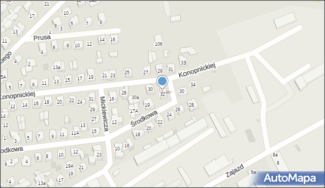 Płońsk, Konopnickiej Marii, 32, mapa Płońsk