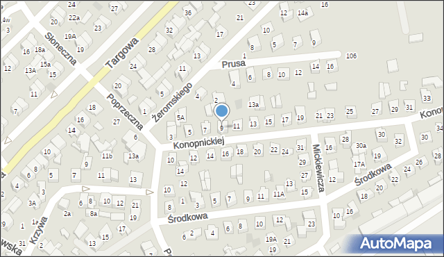 Płońsk, Konopnickiej Marii, 9, mapa Płońsk