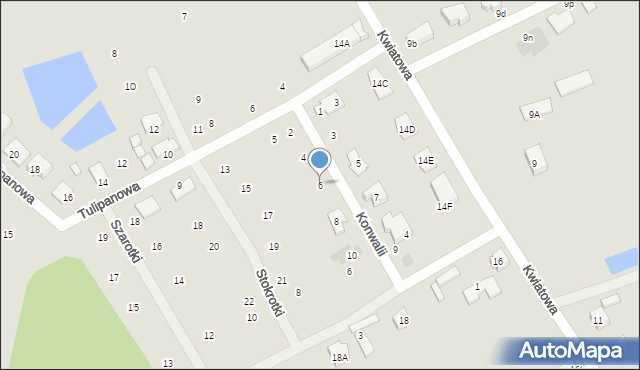 Płońsk, Konwalii, 6, mapa Płońsk