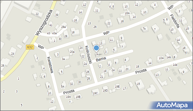 Płońsk, Kościuszki Tadeusza, gen., 17, mapa Płońsk