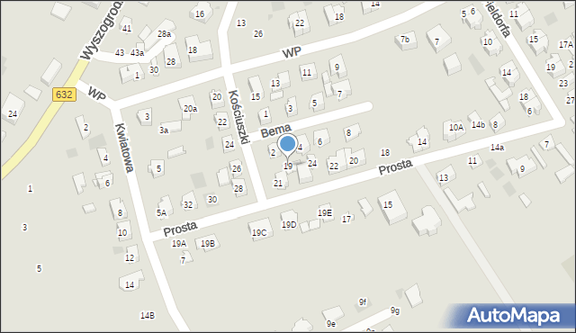 Płońsk, Kościuszki Tadeusza, gen., 19, mapa Płońsk