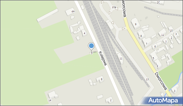 Płoty, Kolejowa, 3, mapa Płoty