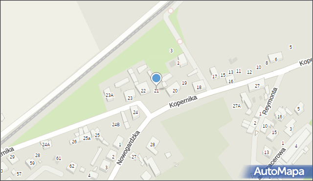 Płoty, Kopernika Mikołaja, 21, mapa Płoty