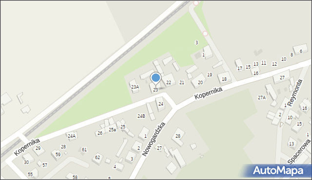 Płoty, Kopernika Mikołaja, 23, mapa Płoty