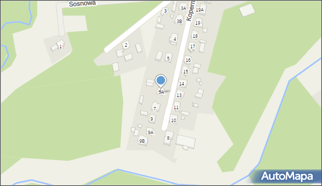 Pludry, Kopernika Mikołaja, 5A, mapa Pludry