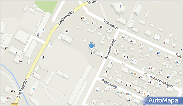 Pniewy, Konopnickiej Marii, 4, mapa Pniewy