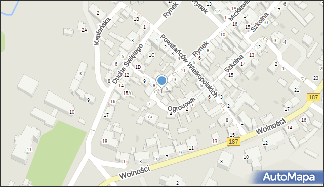 Pniewy, Kowalska, 6, mapa Pniewy