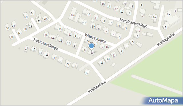 Pobiedziska, Kostrzewskiego Józefa, 4, mapa Pobiedziska