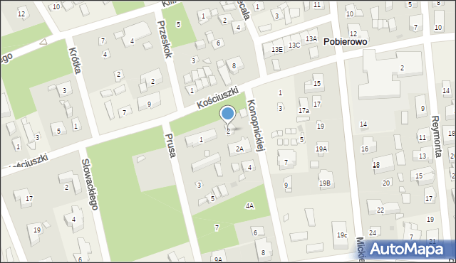 Pobierowo, Konopnickiej Marii, 2, mapa Pobierowo