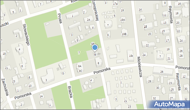 Pobierowo, Konopnickiej Marii, 6, mapa Pobierowo