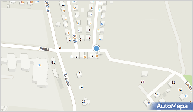 Poddębice, Kochanowskiego Jana, 18, mapa Poddębice