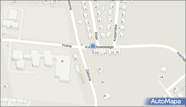 Poddębice, Kochanowskiego Jana, 2, mapa Poddębice