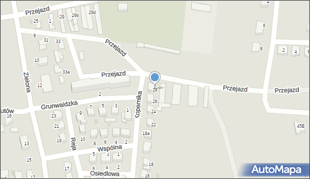 Poddębice, Kopernika Mikołaja, 28, mapa Poddębice