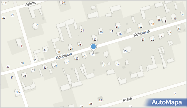 Podgórze, Kościelna, 21, mapa Podgórze