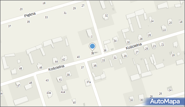 Podgórze, Kościelna, 38, mapa Podgórze